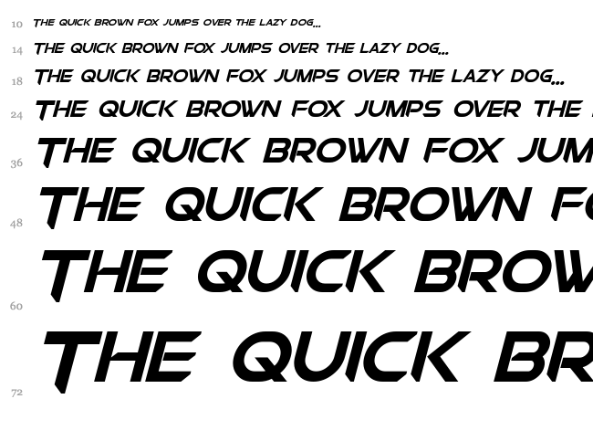 Chromia font waterfall